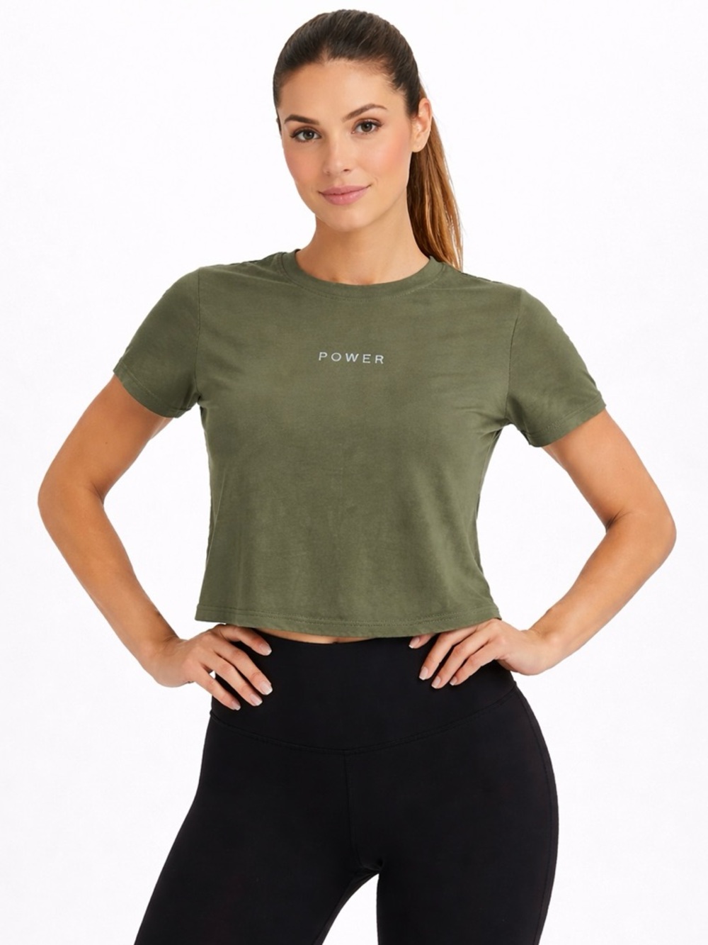 Womens Olive green activewear regular size top by Lover of Hyoumanity size Small
